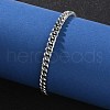 304 Stainless Steel Cuban Link Chain Bracelets for Men BJEW-Z081-01P-01-3