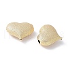 Heart Brass Beads KK-F892-36G-2
