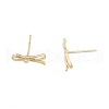 Brass Stud Earring Findings KK-G432-29G-3