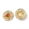 PVD Vacuum Plating 201 Stainless Steel Natural Carnelian Pendants STAS-C064-VC883-3