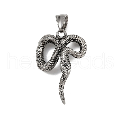 304 Stainless Steel Pendants STAS-V012-04AS-1