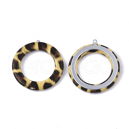 Imitation Leather Pendants WOVE-S118-08C-1