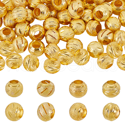 AHADERMAKER 64Pcs 4 Styles Brass Lucky Large Hole Beads KK-GA0001-59G-1