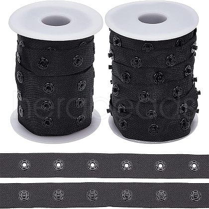 Olycraft Polyester Sewing Snap Button Tape DIY-OC0004-15-1
