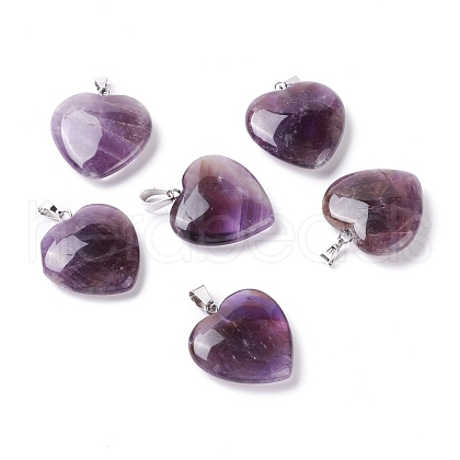 Natural Amethyst Pendants G-G956-B33-FF-1