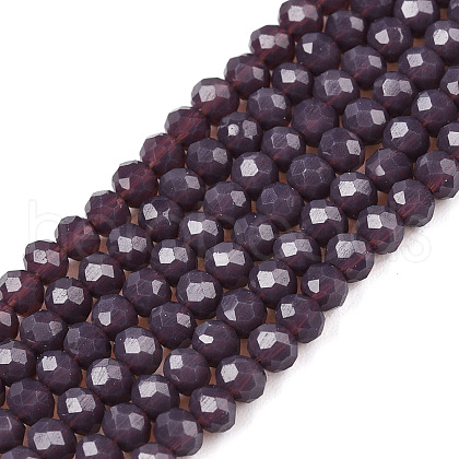 Opaque Solid Color Imitation Jade Glass Beads Strands EGLA-A044-P2mm-D11-1