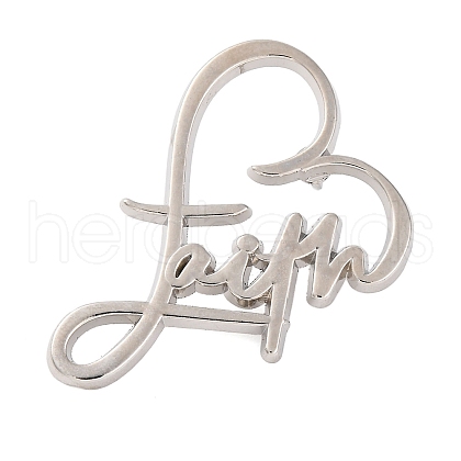 Faith Theme Zinc Alloy Brooch JEWB-C035-02B-P-1