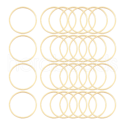 Unicraftale 30Pcs 201 Stainless Steel Linking Ring FIND-UN0003-65-1