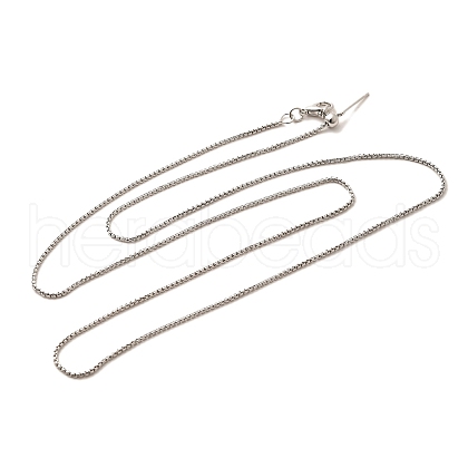 1.5mm Rack Plating Brass Box Chain Adjustable Slider Necklaces for Women Men MAK-L044-05P-1