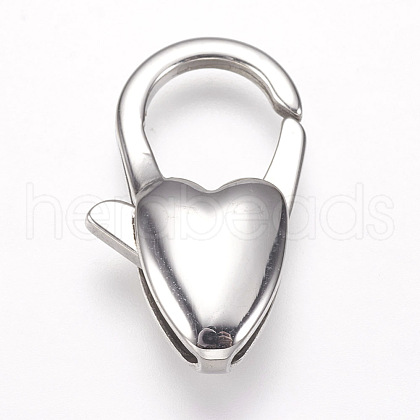 Tarnish Resistant 304 Stainless Steel Lobster Claw Clasps STAS-O114-058P-B-1