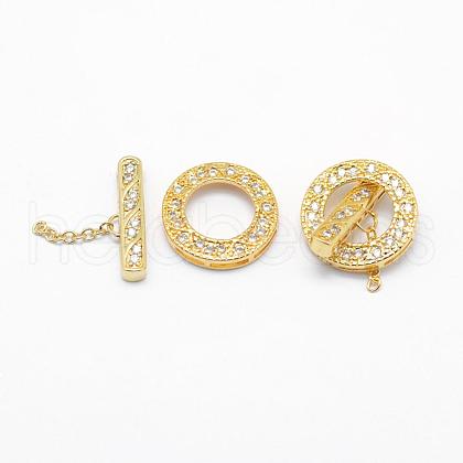 Brass Toggle Clasps KK-G323-20A-G-NR-1
