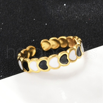 304 Stainless Steel Adjustable Cuff Rings RJEW-Q015-01G-E-1