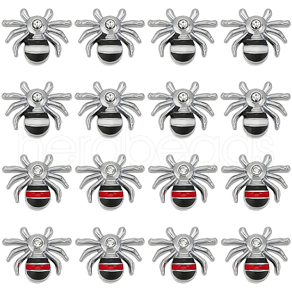 SUNNYCLUE 32Pcs 2 Colors Alloy Rhinestone Slide Charms FIND-SC0010-38-1