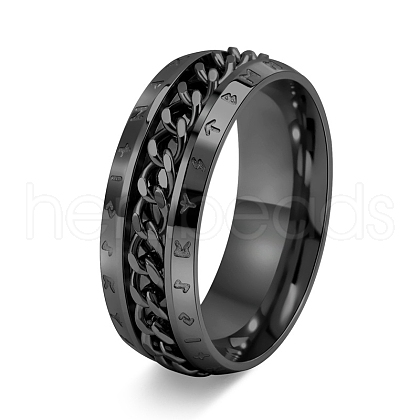 Rotatable Stainless Steel Finger Ring PW-WG0C89D-20-1