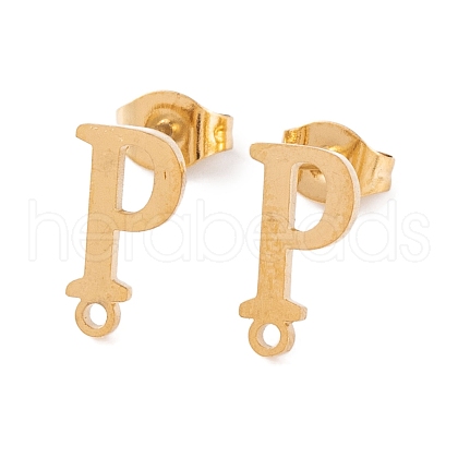 Ion Plating(IP) 304 Stainless Steel Stud Earrings FIND-Q103-01P-G-1