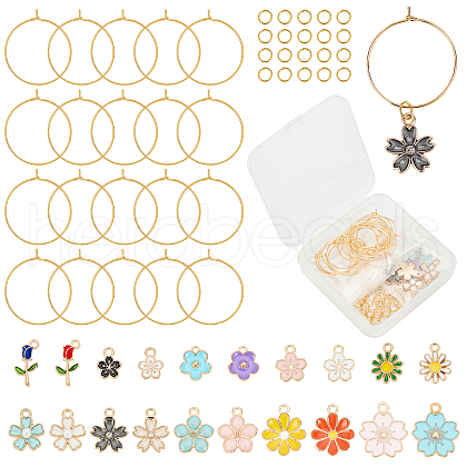 SUNNYCLUE DIY Wine Glass Decoration Making Kits DIY-SC0016-41-1