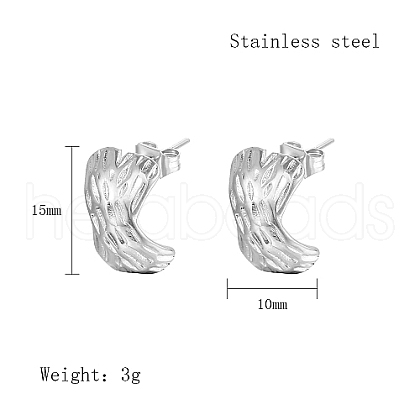 304 Stainless Steel Stud Earrings MX8360-2-1