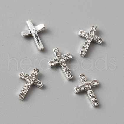 Alloy Rhinestone Cabochons MRMJ-WH0079-53S-1