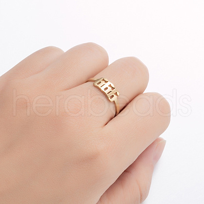 Number 201 Stainless Steel Adjustable Cuff Rings FS-WG22891-11-1