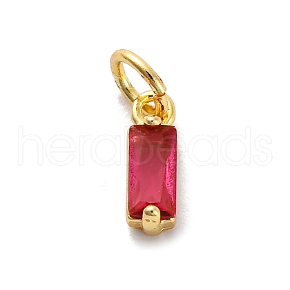 Brass Pave Cubic Zirconia Charms KK-F894-13G-05-1