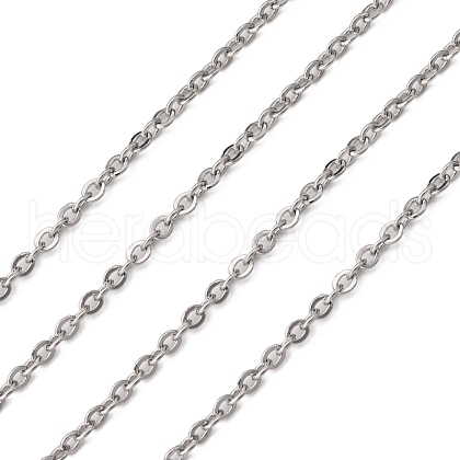Tarnish Resistant 304 Stainless Steel Cable Chains CHS-K002-33-1