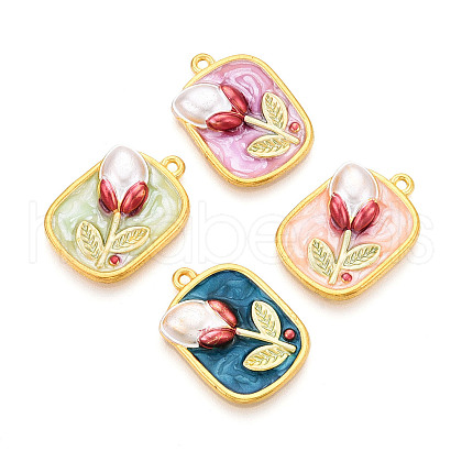 Alloy Enamel Pendants ENAM-N061-01G-1