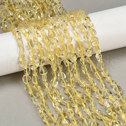 Natural Lemon Quartz Beads Strands G-Q060-D07-1