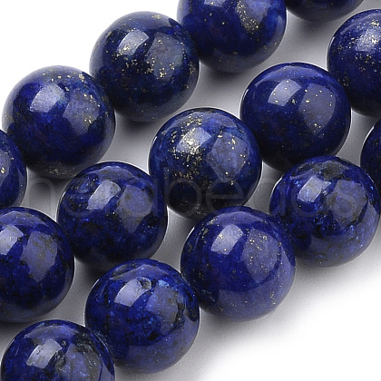 Natural Lapis Lazuli Beads Strands G-S259-43-6mm-1