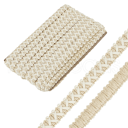 15 Yards Imitation Leather Braided Lace Ribbon WL-WH0003-02F-1