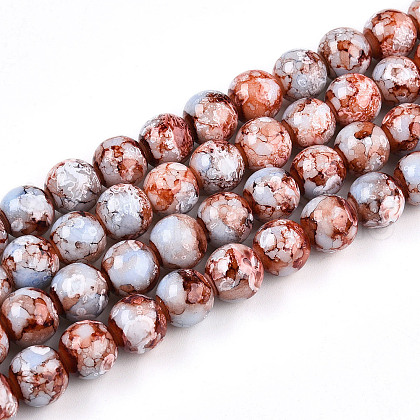Baking Painted Glass Beads Strands X-DGLA-N003-10mm-A03-1