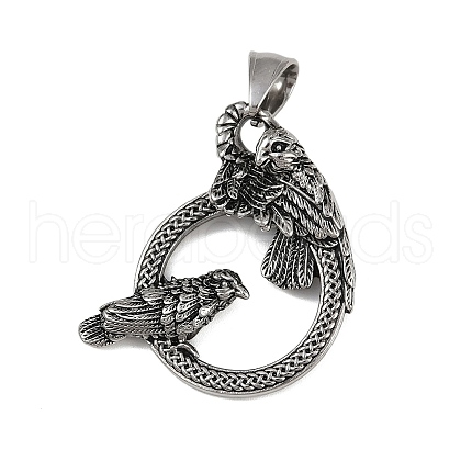 304 Stainless Steel Pendants STAS-V012-03AS-1