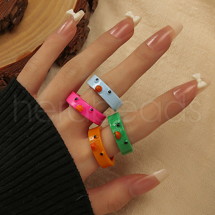 Resin Finger Rings for Women FS-WGBD8BE-03-1