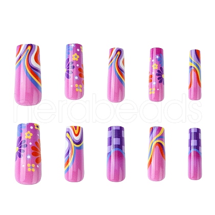 ABS Plastic Full Cover Press On False Nails DIY-CJC0006-16-1