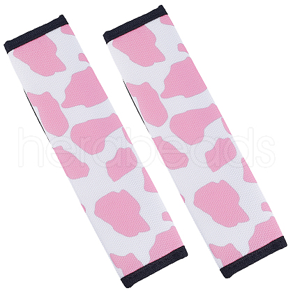 Cow Pattern Nylon Car Safety Belt Cover AJEW-WH20006-70C-1
