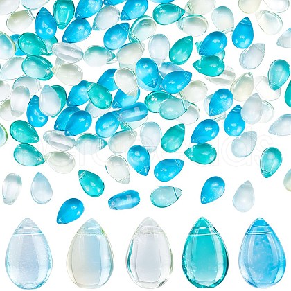 SUNNYCLUE 150Pcs 5 Color Transparent Glass Beads GGLA-SC0001-58-1