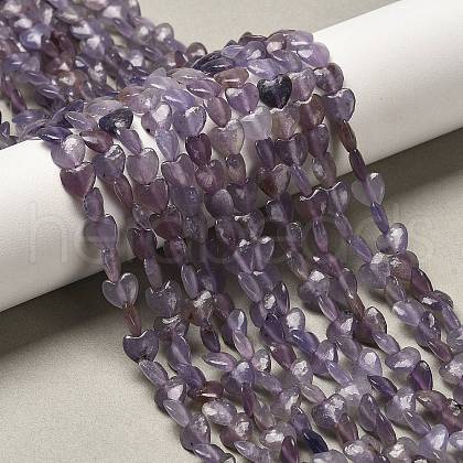 Natural Lepidolite/Purple Mica Stone Beads Strands G-P575-C01-6mm-1