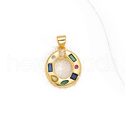 Brass Micro Pave Cubic Zirconia Pendants PW-WG10C3A-03-1