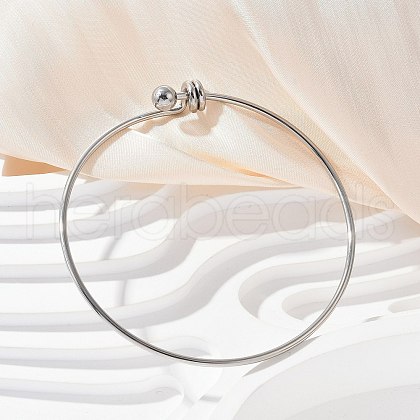 304 Stainless Steel Bangles for Women BJEW-C088-03P-1