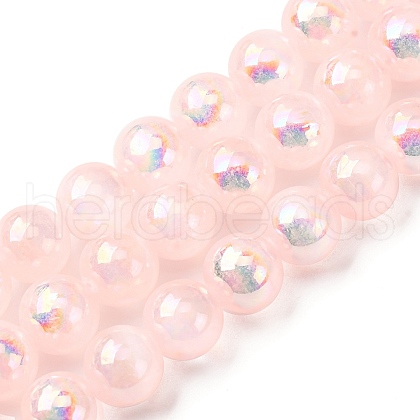 Plating Natural Selenite Beads Strands G-G120-A01-03-02-1