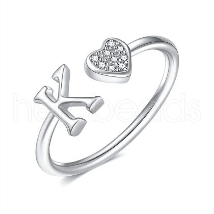 Adjustable Brass Rhinestone Cuff Rings for Women FS-WGEAD33-11-1