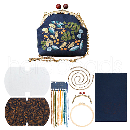 DIY Ethnic Style Embroidery Crossbody Bags Kits DIY-WH0292-86B-1