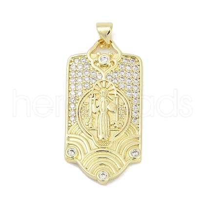 Brass Micro Pave Cubic Zirconia Pendants KK-D317-127G-1