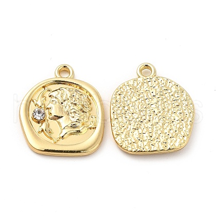 Rack Plating Alloy Rhinestone Pendants FIND-G044-16LG-1