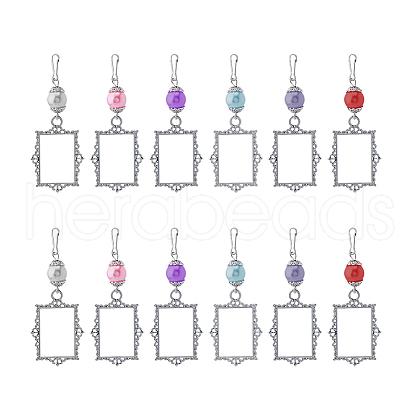 Unicraftale 2 Sets Alloy Painting Frame Pendant Decorations FIND-UN0002-04-1