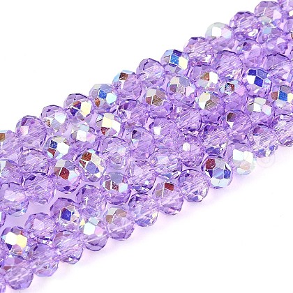 Transparent Glass Beads Strands EGLA-N016-3mm-03-1