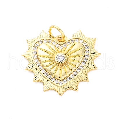 Brass Micro Pave Cubic Zirconia Pendants KK-D325-61G-03-1