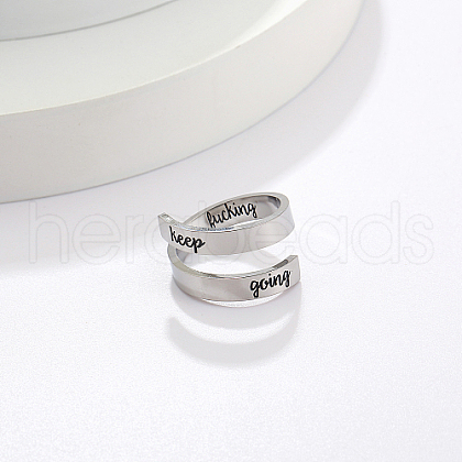 Non-Tarnish Stainless Steel Cuff Rings YE2589-1-1