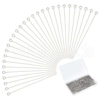 1000Pcs Stainless Steel Eye Pins STAS-UN0058-29-1