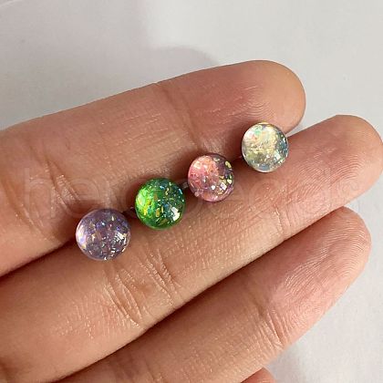 Stainless Steel Enamel Tongue Rings WG76637-01-1