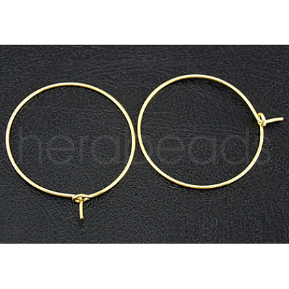 Brass Wine Glass Charm Rings Hoop Earrings X-EC067-1NFG-1